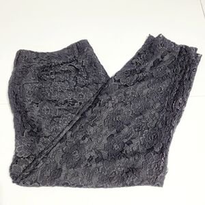 NWT Lane Bryant Black Lace & Lined Stretch Crop Pants (16)